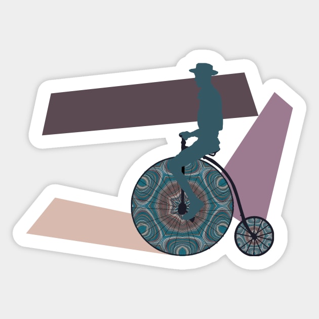 Balance: Vintage Cycling Sticker by MarbleCloud